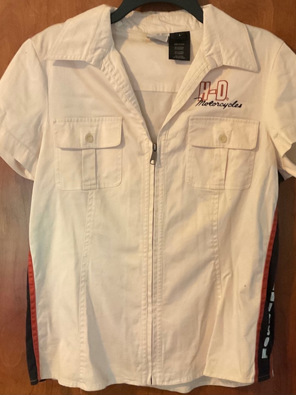 Harley Davidson Zip Up Collared Shirt